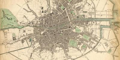 Kart over Dublin i 1916
