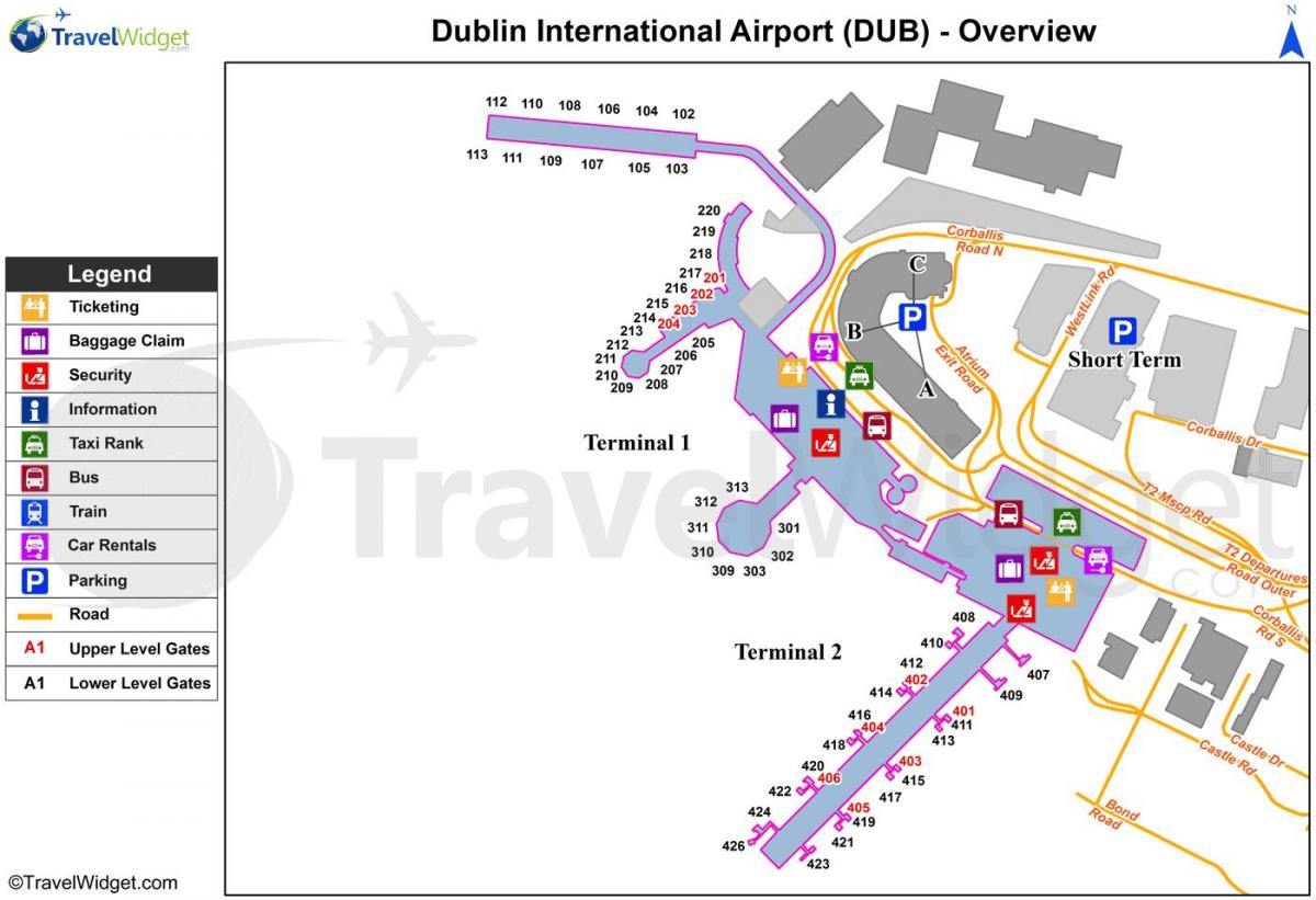 kart over Dublin airport