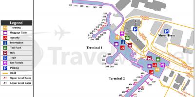 Kart over Dublin airport